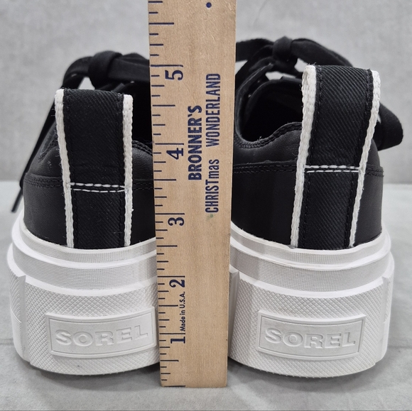 Sorel Caribou X waterproof platform sneaker shoes women's 7.5 black leather - Picture 6 of 13